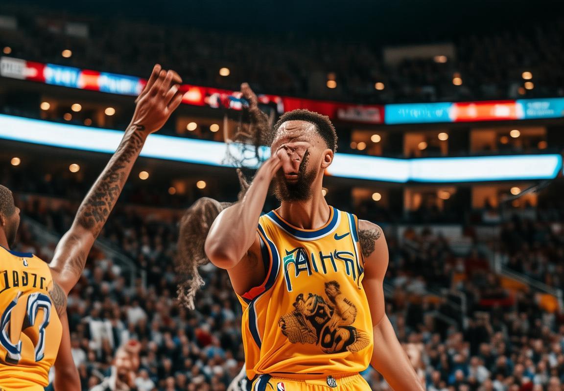[NBA]佩顿抢下前场篮板 弧顶库里三分命中